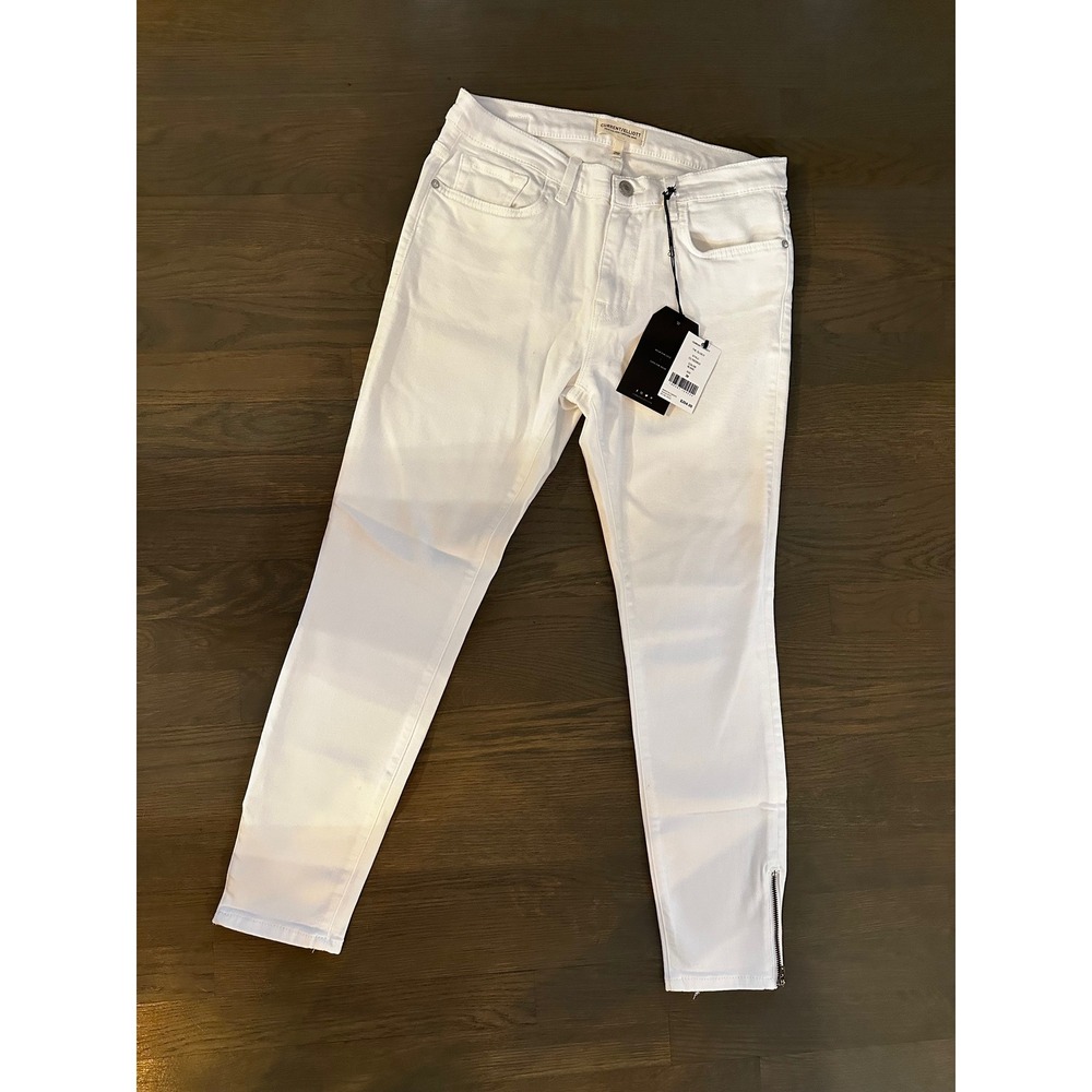 Current‎ Elliott The Slider White Skinny Jeans Blanc Ankle Zip Womens 29